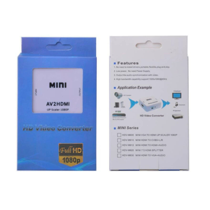 HDMI к AV/HDTV/VGA конвертер компактная белая коробка поддерживает аудио распределитель проводка промо-hot sale