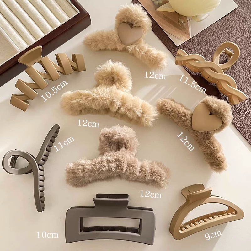 Horquilla de acrílico de las mujeres cuchara trasera updo clip de pelo grande celebridad de Internet elegante tiburón clip tocado simple horquilla