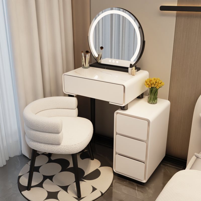 H5-화이트 50테이블+수납장+스마트거울+베이비체어