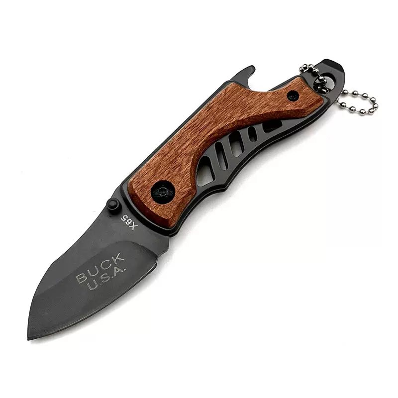 阳江折叠小刀多功能刀具便携水果刀野营割肉刀旅行安全小刀带开瓶