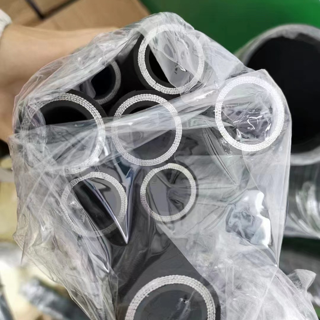 厂家直销高压钢丝缠绕液压胶管软管四层钢丝挖机橡胶管高压油管