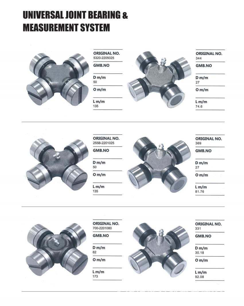 EQ140 universal joint cross shaft 39×118, cross bearing assembly for truck rotary tiller drive shaft
