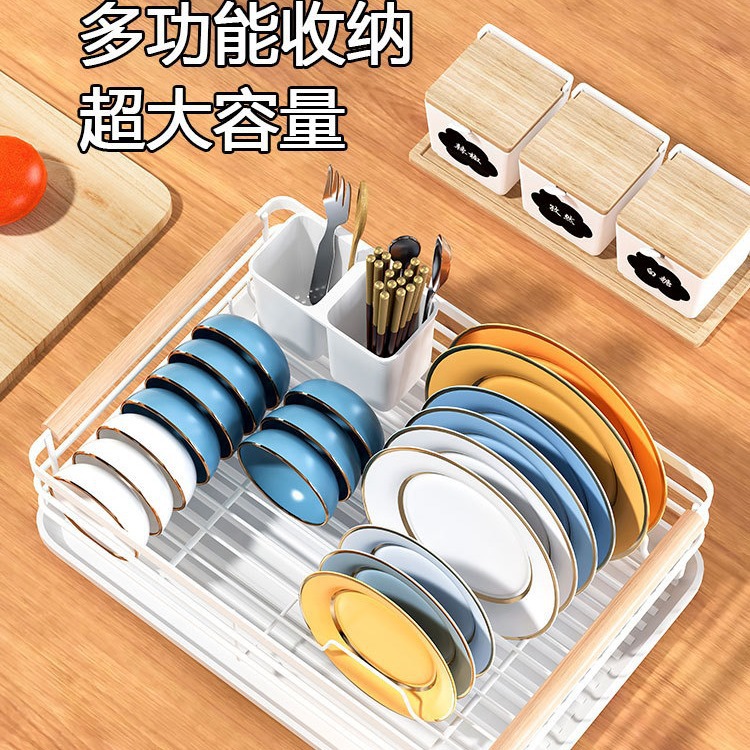Escurridor de Platos para Cocina de Hierro Organizador de Vajilla
