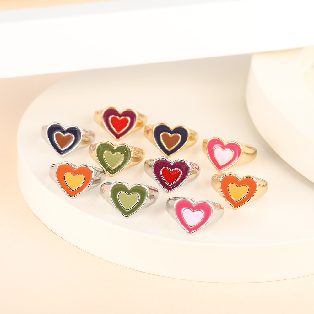 Simple Fashion Multi-layer Eart Drop Wax Color Ring Wholesale display picture 5