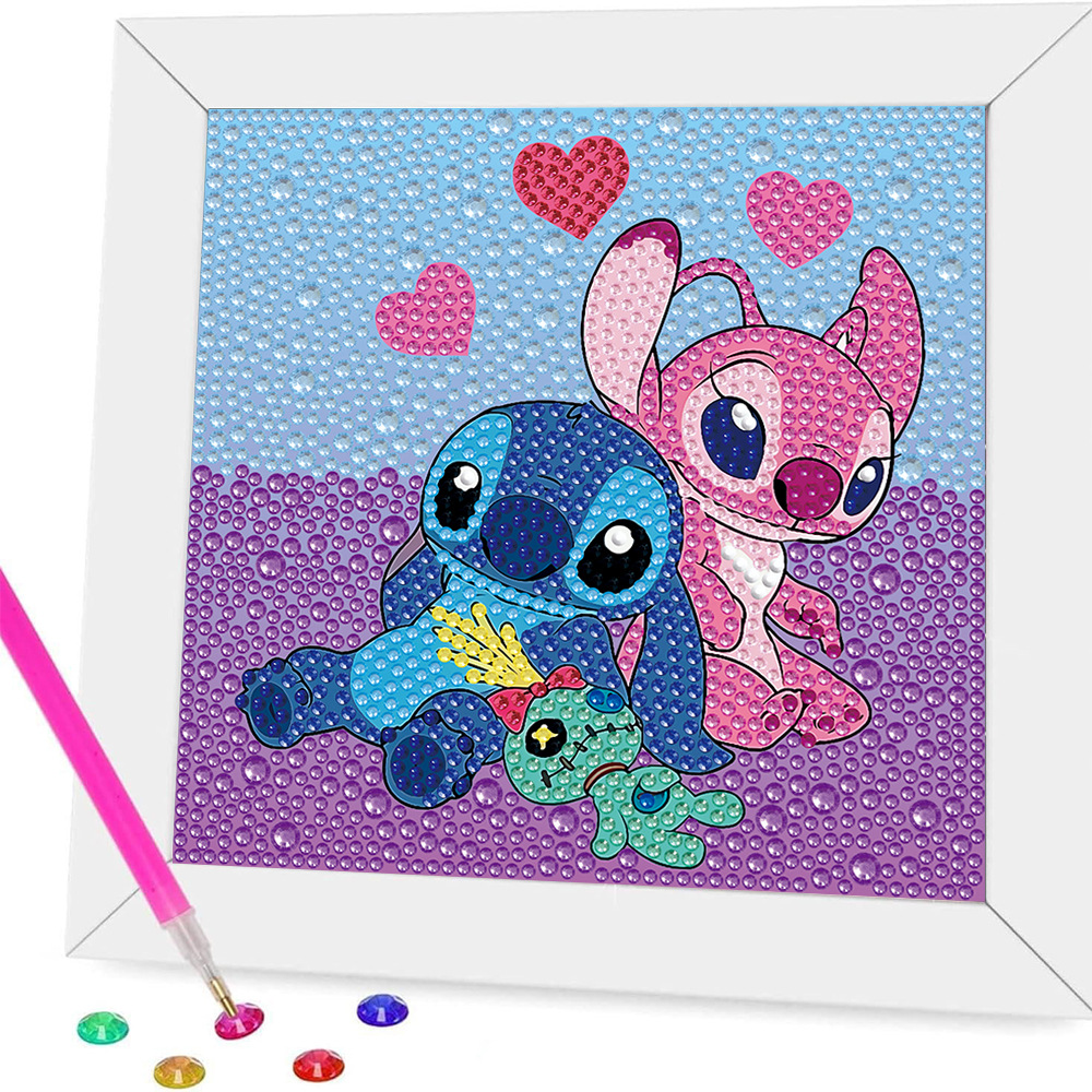 Nuevo kit creativo de pintura de diamantes DIY para niños, diseño de panda de dibujos animados, juguete de niña, pegatinas bonitas, pintura de diamantes completa, transfronterizo