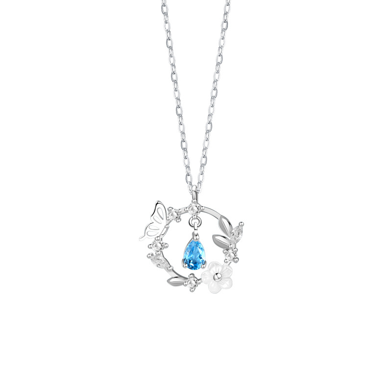 나비 꽃 목걸이