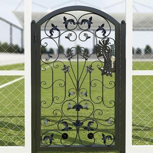 New Chinese Style Iron Courtyard Gate Simple European Style Villa Garden Iron Gate Fence Railing Door Country Yard