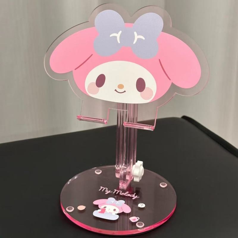 かわいいハローキティ猫携帯電話ホルダーデスクトップ ipad タブレットユニバーサル調整可能なアクリル装飾品|undefined