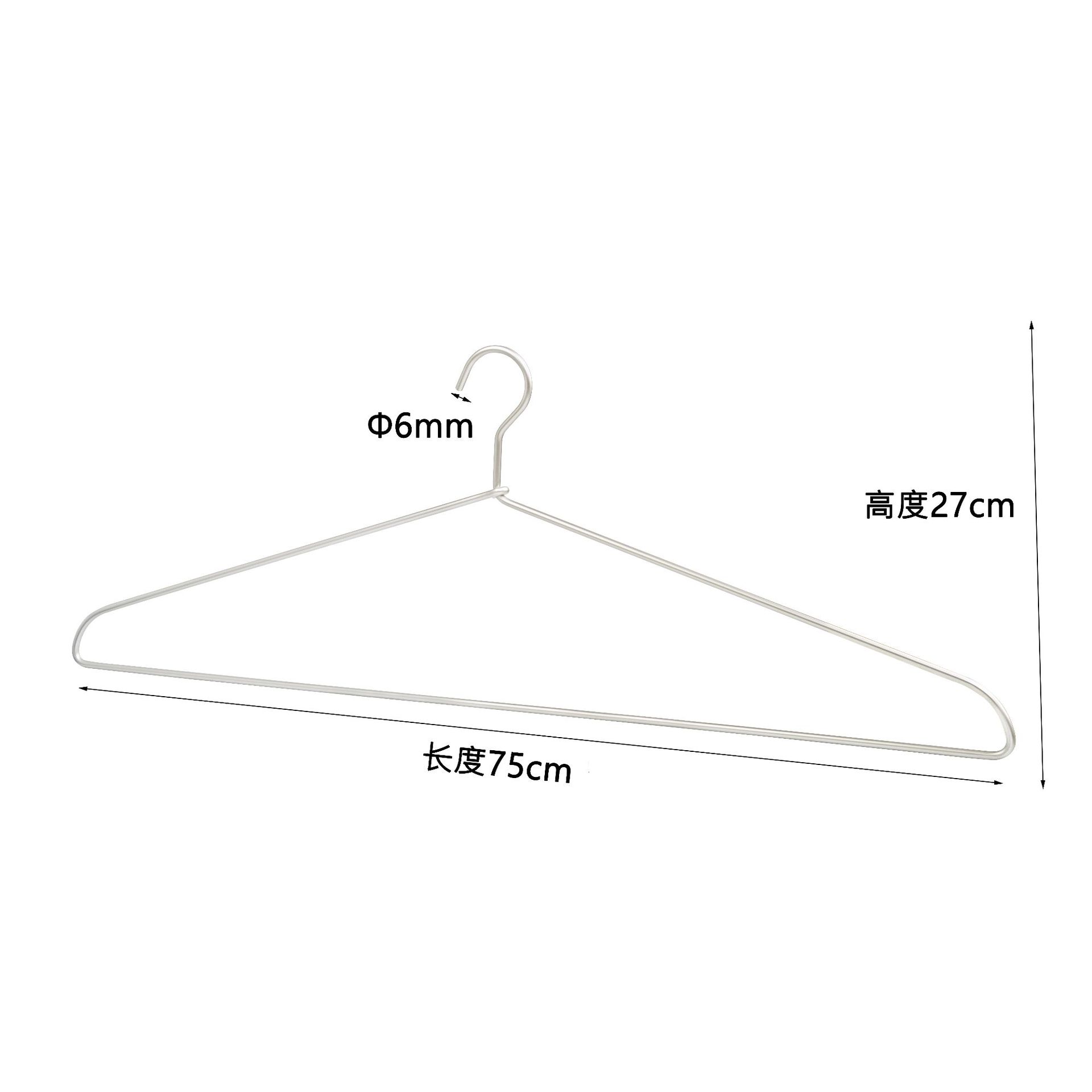 Percha de aluminio no impresa pantalones de secado de metal pantalones de rack clip percha de aleación de aluminio sin costura ropa gruesa antideslizante soporte ventas directas de fábrica