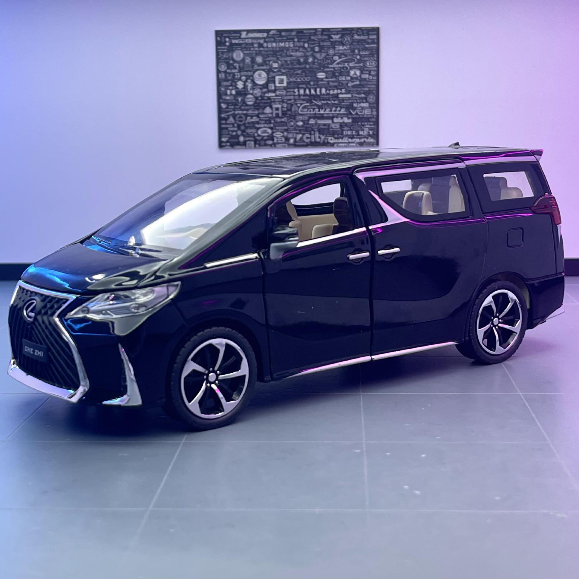 Coche de aleación modelo de coche lago lm300h coche de negocios Tire hacia atrás con sonido luz coche música modelo decoración colección