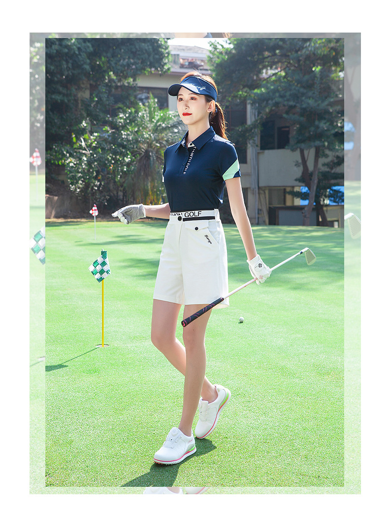 Dam sportshorts elastiska golfbyxor avslappnad stil_voghion.com