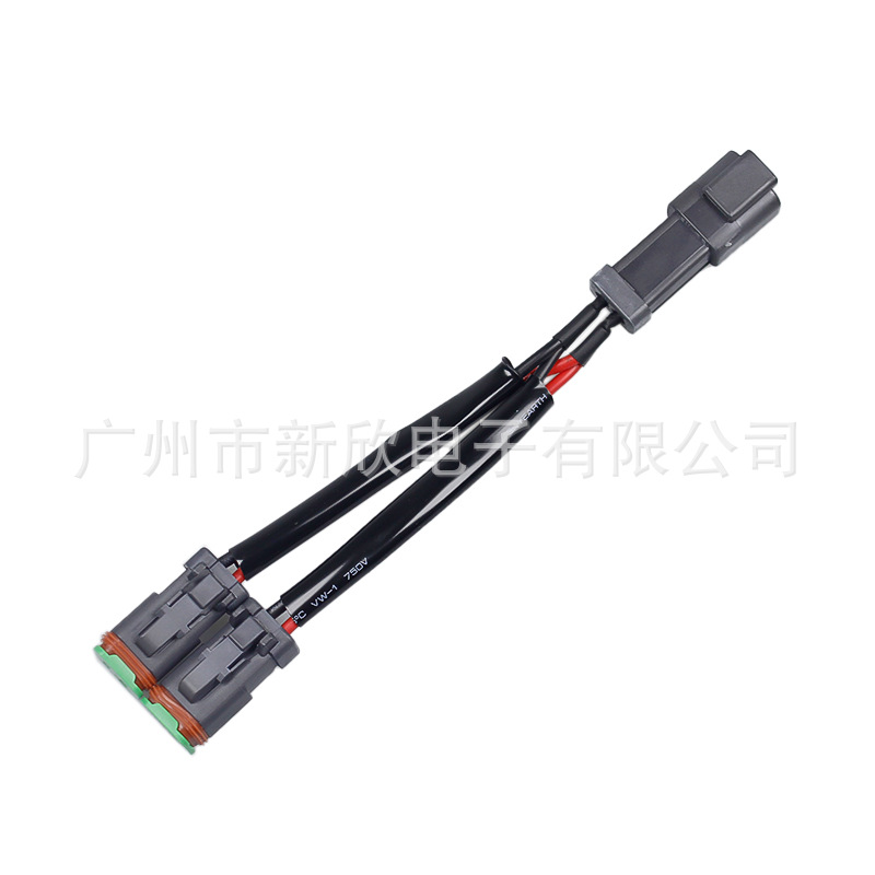 Conexiones impermeables para focos LED de automóviles, arnés de cables de lámpara largos, conectores de desmontaje rápido enchufables macho y hembra con cables, conectores DT impermeables