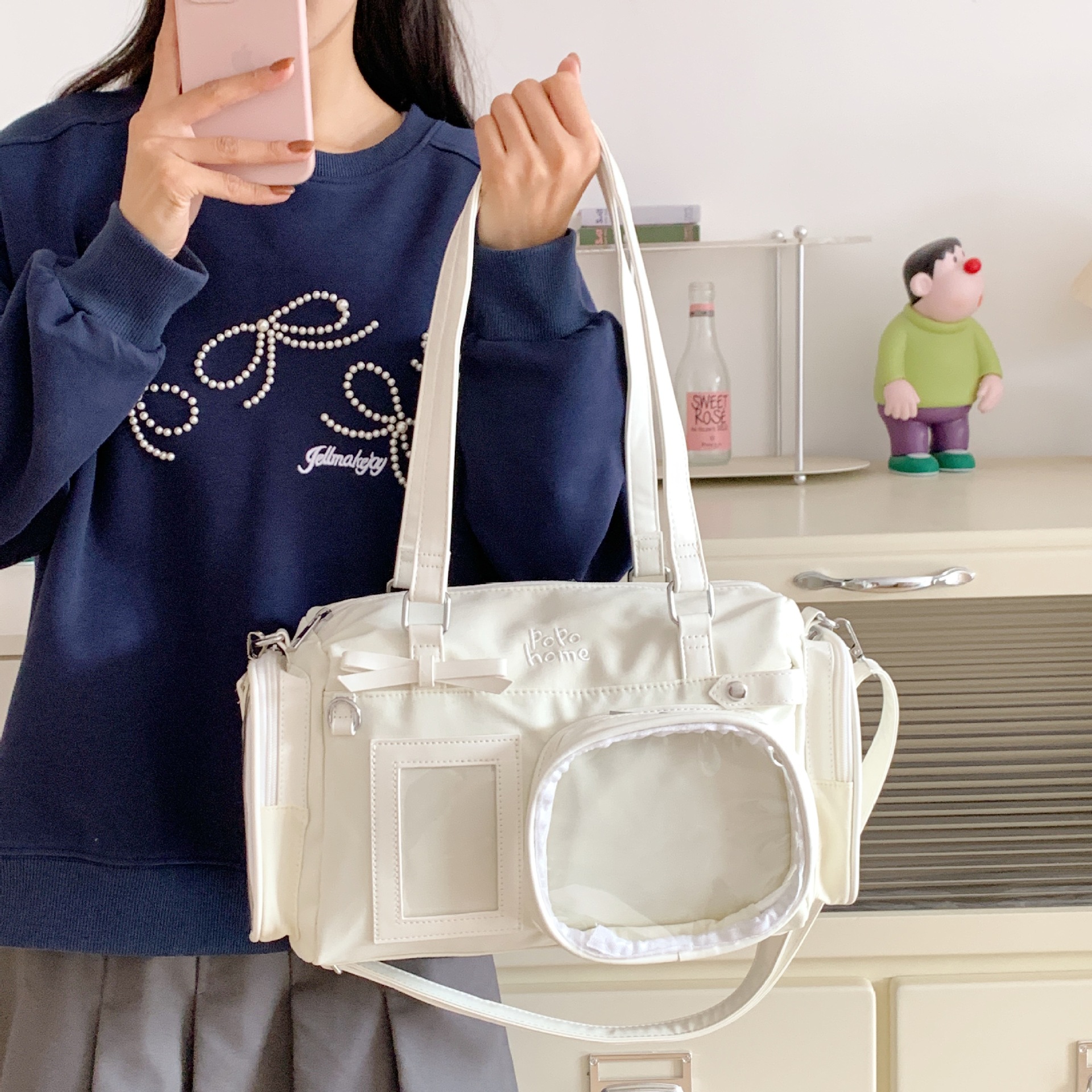 2025春夏日蝴蝶结学院风JK少女制服包二次元肩斜挎包痛娃包波罗包