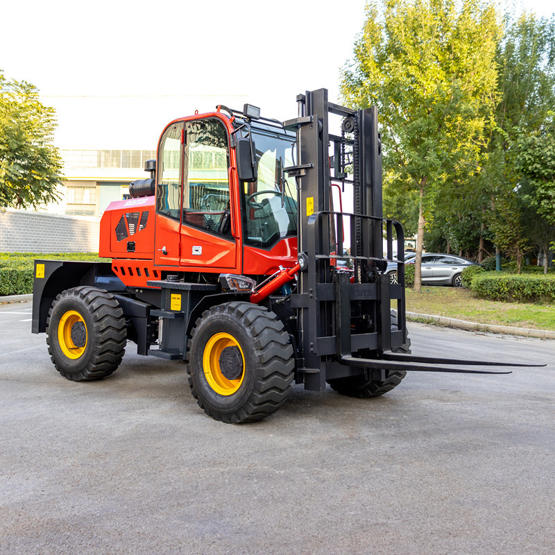 出口中亚四驱越野叉车 码头机场升降堆高车 3.5吨柴油装卸搬运车