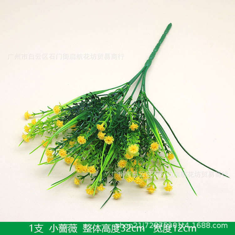 Simulación de primavera hierba de plástico transfronterizo hierba de agua de estrella de cielo pequeño paquete de cestas colgadas de pared decoración de planta de simulación