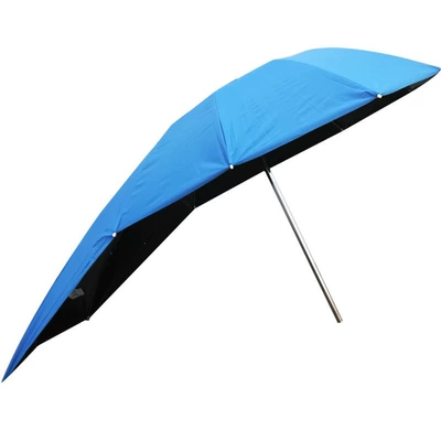 scooter, motorcycle, tricycle, bicycle, black-coated | Elektromobil üçün ön şüşə çətiri (günlük) - blue-vinyl-long-handled-umbrella-single-umbrella-without-stand