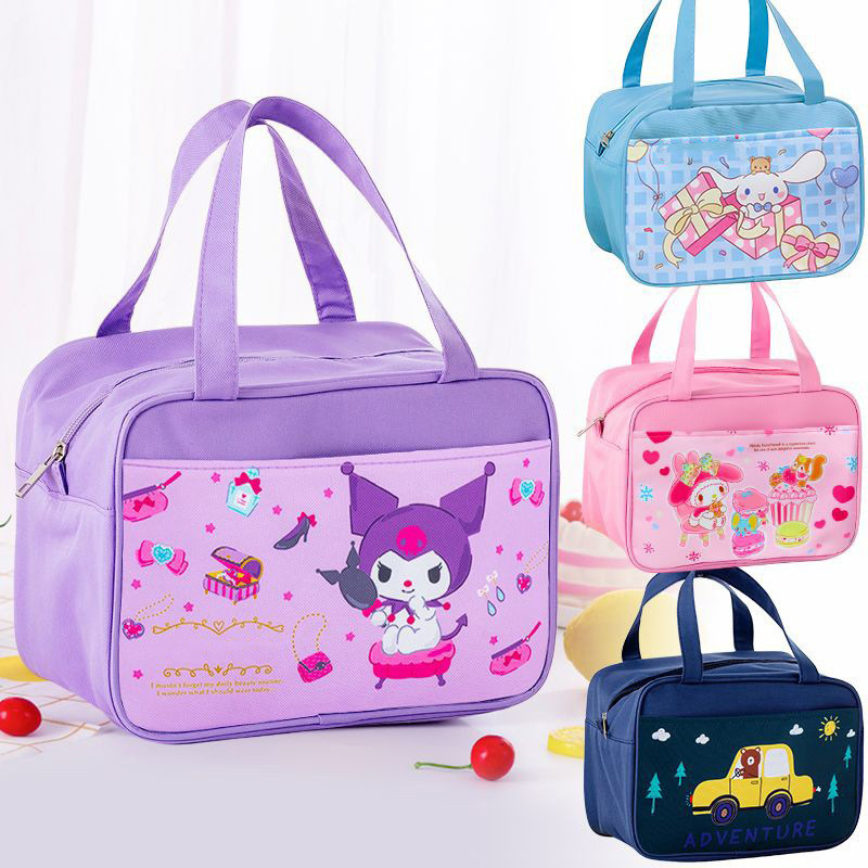 Cute Cartoon Primary School Students Special Large-capacity Insulated Lunch Box Bag Handbag Waterproof Kidsren's Lunch Box Lunch Bag