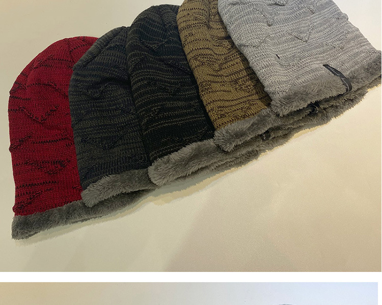 Cappello Cappello alla moda lavorato a maglia Cappello di lana Inverno Velluto caldo AB Filato Gancio Manica Protezione per le orecchie Cappello da esterno da uomo_voghion.com