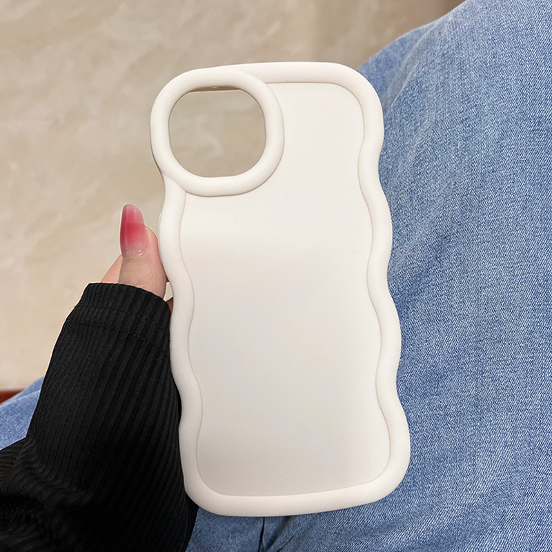 适用iPhoneXSMAX手机壳马卡龙大波浪6/7/8糖果色大孔X/XS软壳批发|undefined