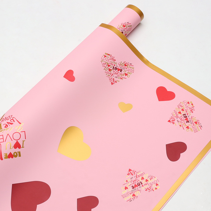 Huaxi amor lleno de flores papel de embalaje amor marco diy regalo ramo de flores materiales de florista