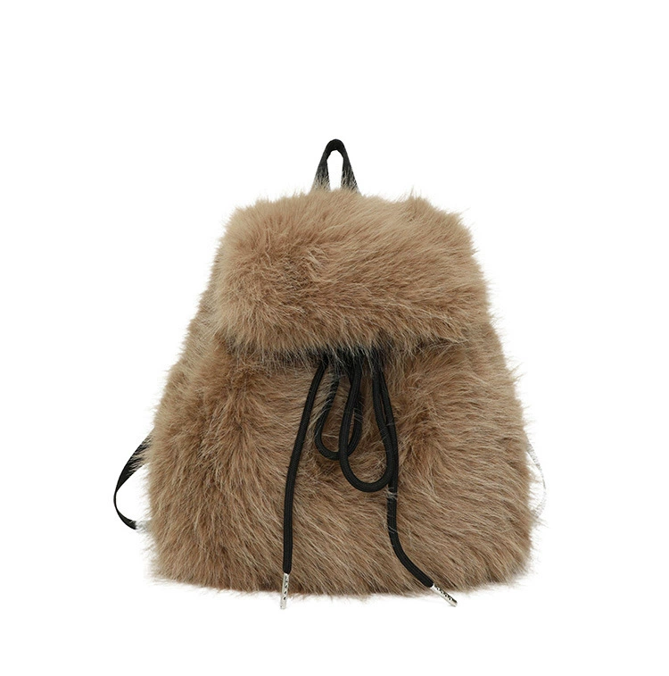 Рюкзак демисезонный, ультралёгкий искусственный мех, стильный высококачественный дизайн