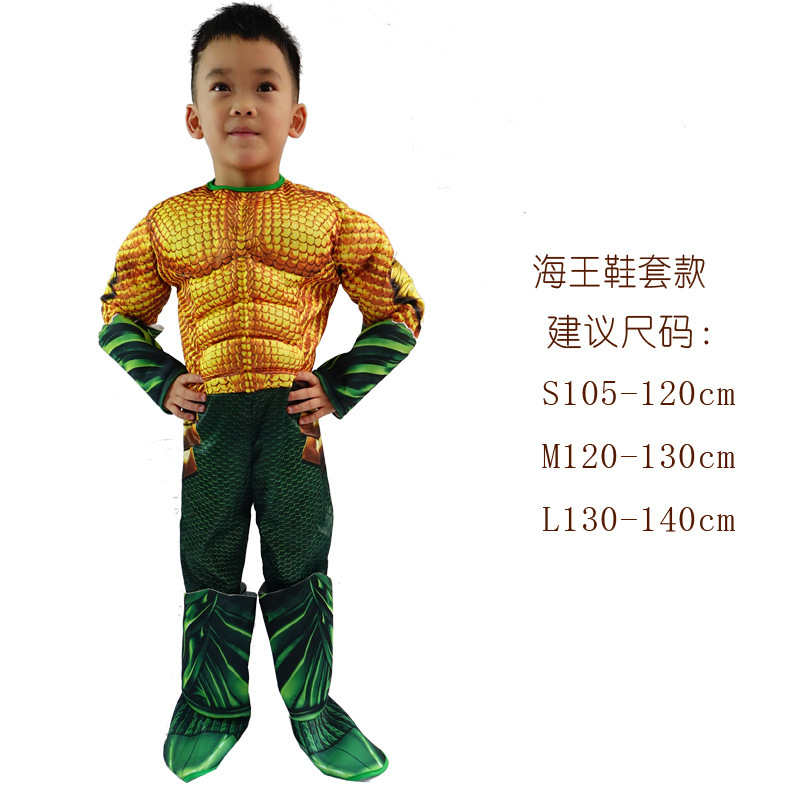 万圣节美国队长钢铁侠绿巨人擎天柱儿童肌肉衣服蜘蛛侠雷神演出服|undefined