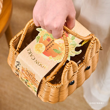 2025新款创垚中秋月饼礼盒包装盒蛋黄酥篮子冰皮礼品盒空盒子