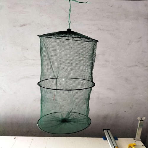 Wholesale factory 2-layer 3-layer simple small fish net with dense eyes, two circles, three circles, four circles, 3-layer foldable small fish net
