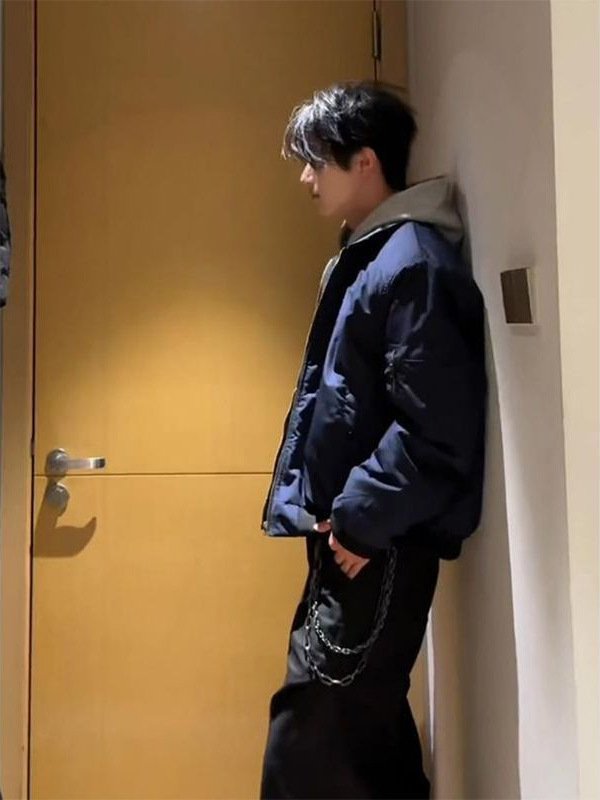 复古美式飞行员夹克男潮痞帅cleanfit翻领工装棒球服百搭情侣外套|undefined