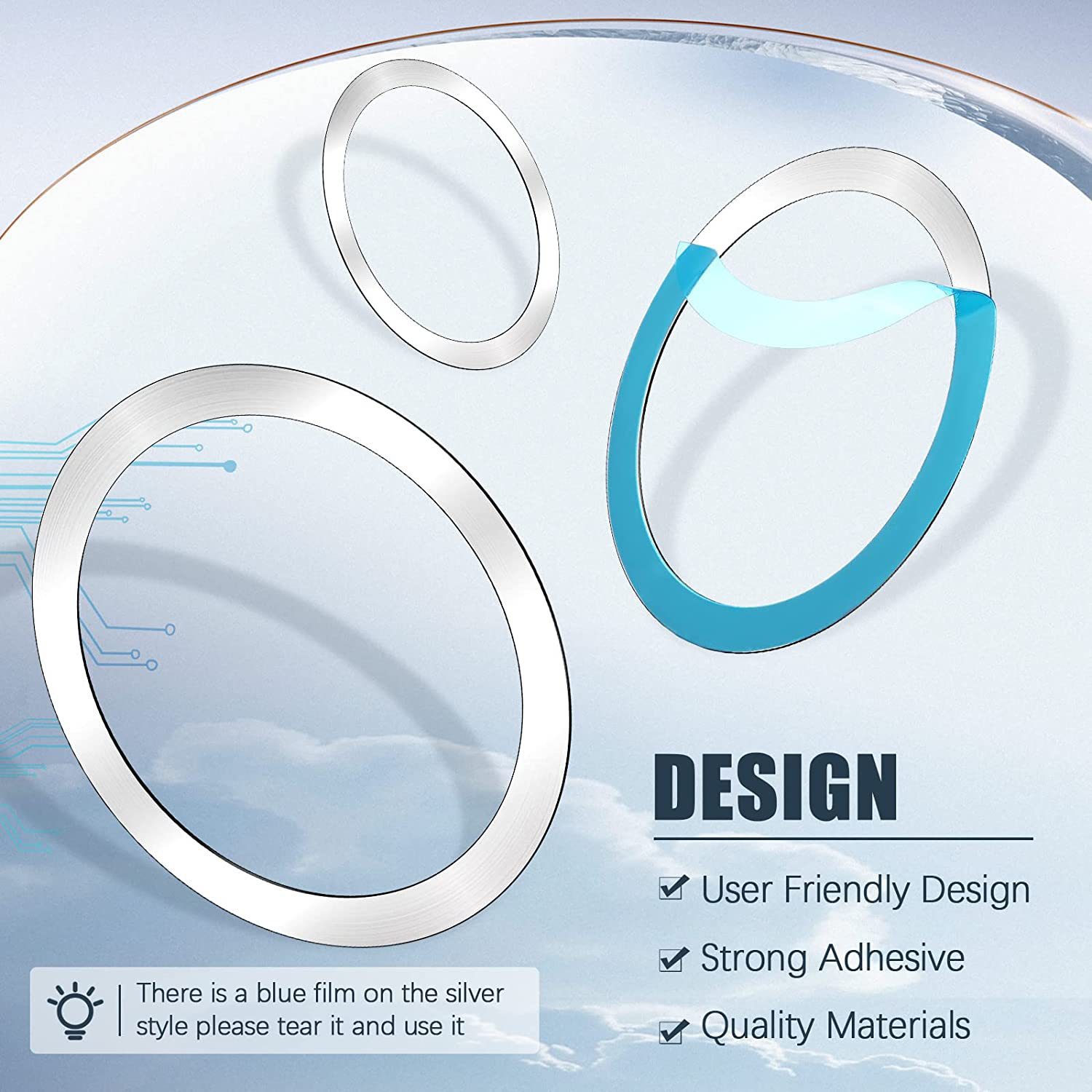 Anillo de placa magnética MagSafe anillo magnético anillo de carga inalámbrico anillo de placa magnética anillo de coche etiqueta magnética