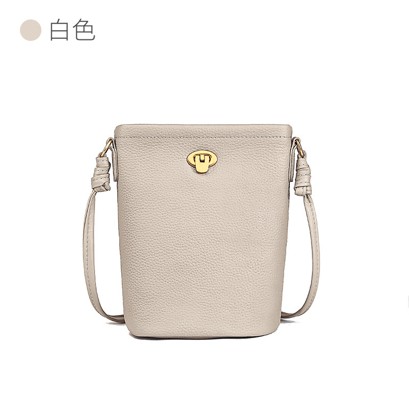 Nuevo bolso para teléfono móvil cuero de gran capacidad estilo japonés simple de gran capacidad mensajero de un solo hombro bolso de almacenamiento para teléfono móvil de mujer