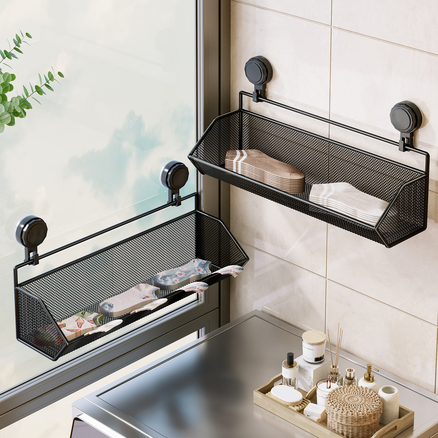 Tendedero de Pared con Ventosa Sin Perforación Escalable para Ventana y Dormitorio image 1