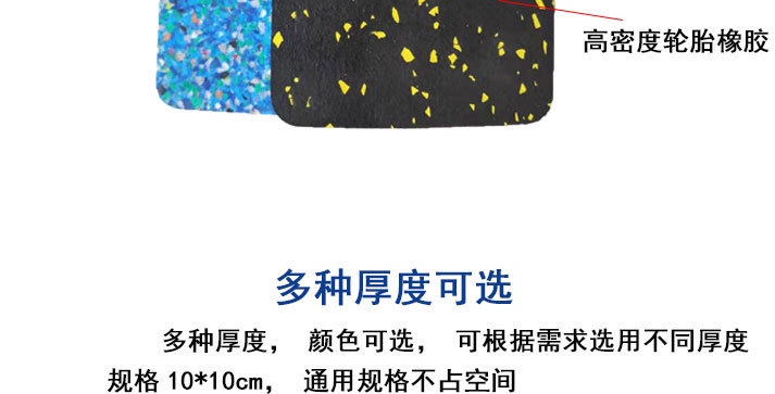 商品详情图_跑步机垫子地板隔音减震垫健身器材橡胶减震垫块厂家