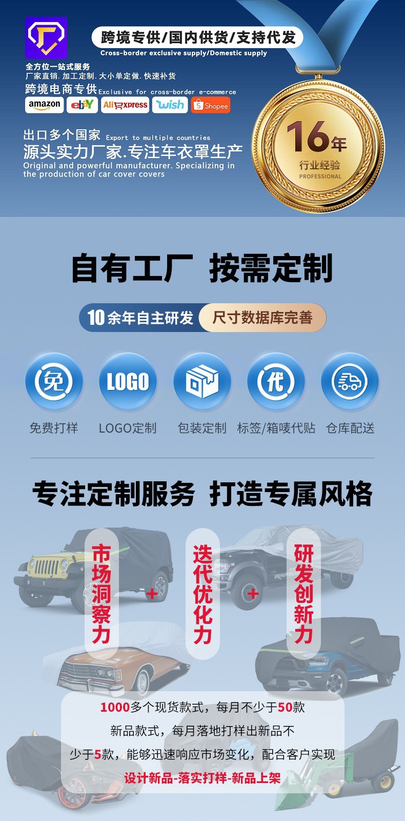 Quilt Car Cover, Anti-Hail Car Cover, Anti-Snow and Frost Protection, Winter Thickened Four-Season Universal Car Cover, Cross-Border Dropshipping