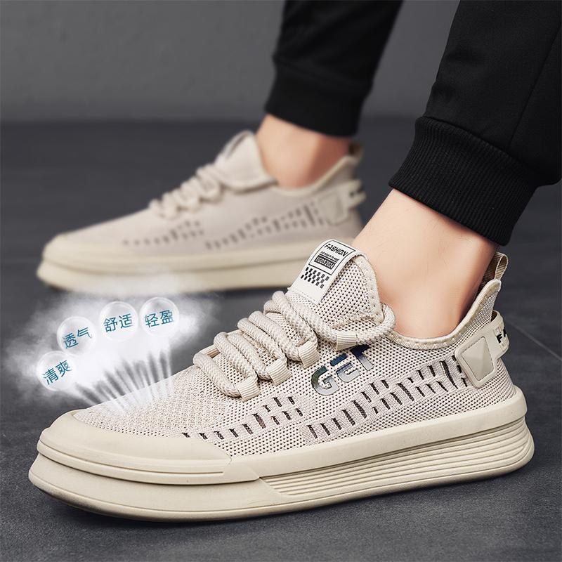 2025 verano transpirable tejido volador zapatos de moda para hombre zapatos deportivos huecos zapatos casuales de moda zapatos de coco para estudiantes