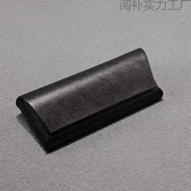 时尚高级感手工眼镜盒清新近视镜盒抗压耐摔太阳镜收纳盒包子盒