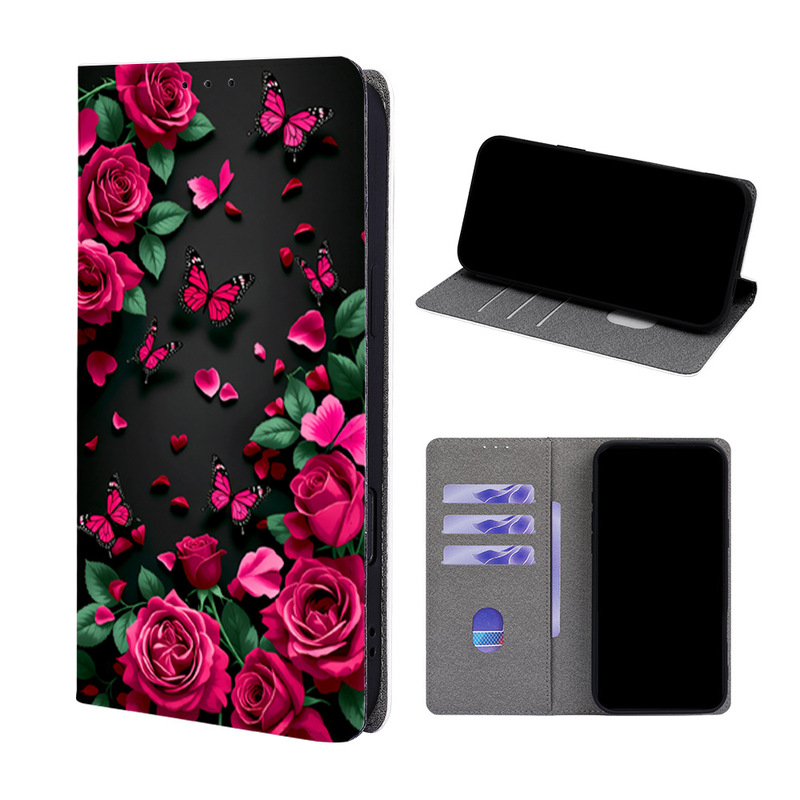 Suitable for Huawei Enjoy 80 Flip Phone Leather Case, Nova15 Fashionable Painted Pattern, Maimang 40 Anti-Drop Full Cover Case