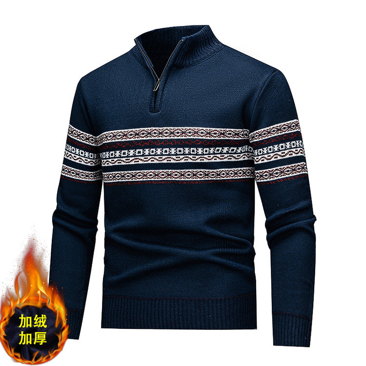 Transfronterizo amazonas cálido suéter de tendencia de hombre de manga larga moda otoño invierno con camisa de punto casual de hombre