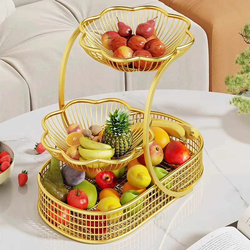 Фруктовая тарелка доступная роскошь стильная корзина для фруктов гостиная журнальный столик фруктовая тарелка 2025 новый изысканный контейнер для закусок и чая