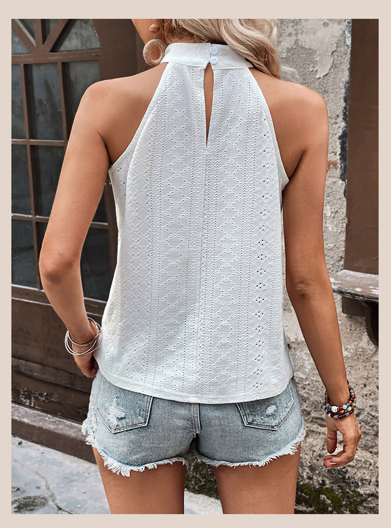 Camicie senza maniche con scollo all'americana e gilet in tinta unita_voghion.com