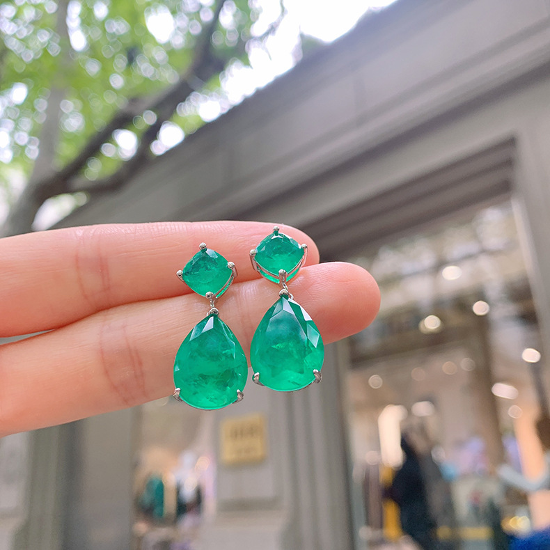 8g Weight Drop Earrings Classification 1 Pair Quantity Birthday Occasion Artificial Gemstones Material Geometric Pattern Women'S Gender Retro Style Retro Geometric Artificial Gemstones Women's Drop Earrings 1 Pair 10