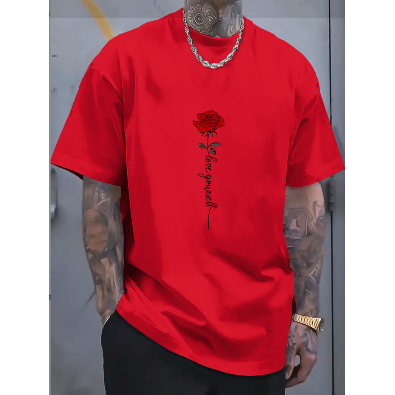 ホット販売漫画プリント半袖メンズ大きいサイズラウンドネック Tシャツルーズトップソース|undefined