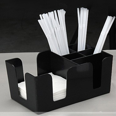 Caja de almacenamiento multifuncional, estante de almacenamiento de vasos de papel y pajitas para tienda de té con leche, caja de almacenamiento para bar y cafetería, personalización