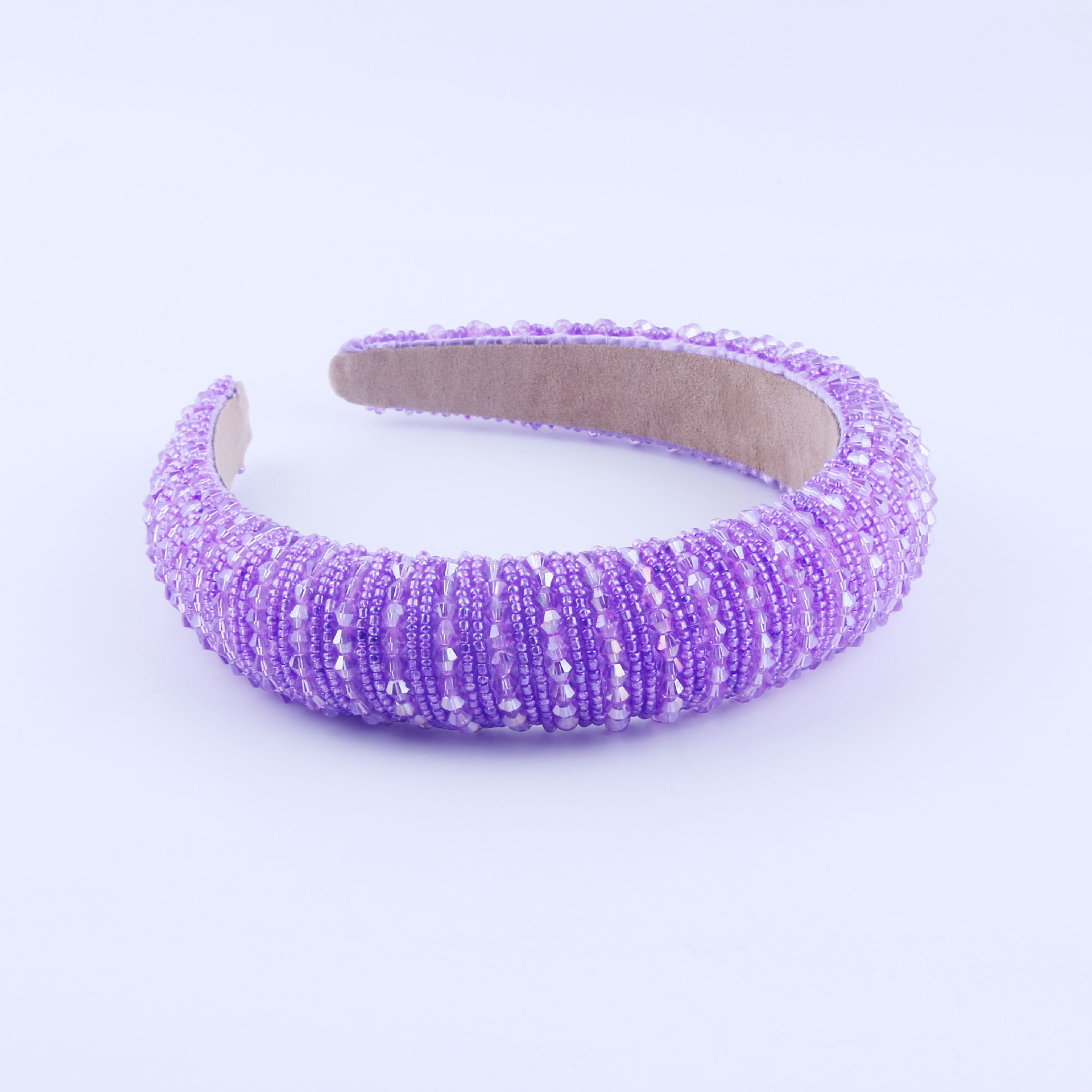 New Fashion Korean Sponge Crystal Rice Beads Hair Band display picture 11