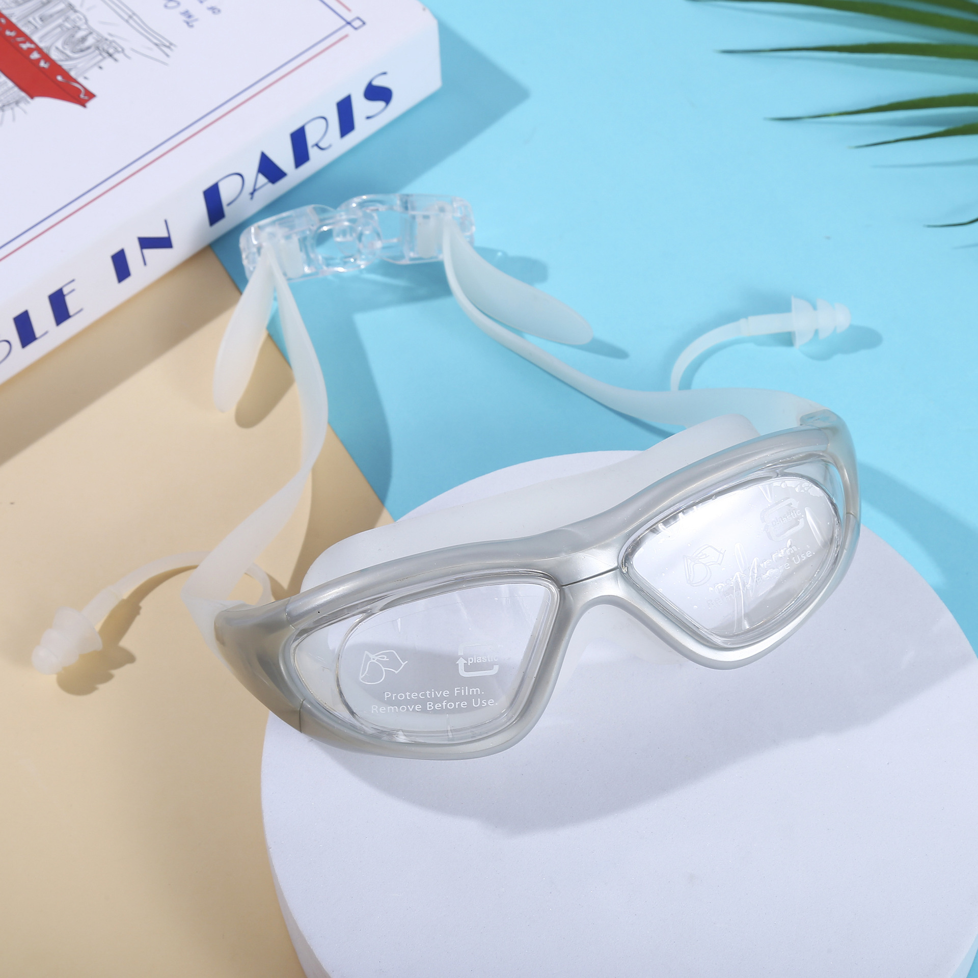 Gafas de Natación Profesionales para Adulto de PC, Antivaho, Impermeables y HD