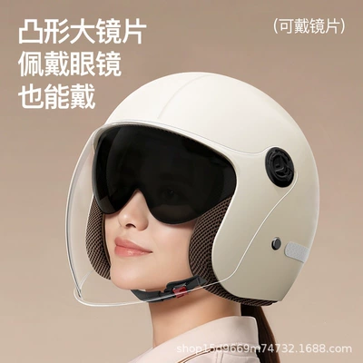 New National Standard 3C Certified Electric Vehicle Helmet for Women and Men, Motorcycle Half Helmet, Winter Warm Safety Helmet