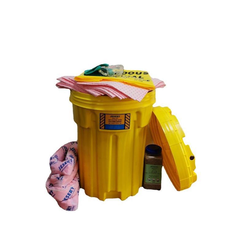 泄漏应急桶 KIT301L酸碱废液泄漏处理桶30加仑防化学吸污桶套装