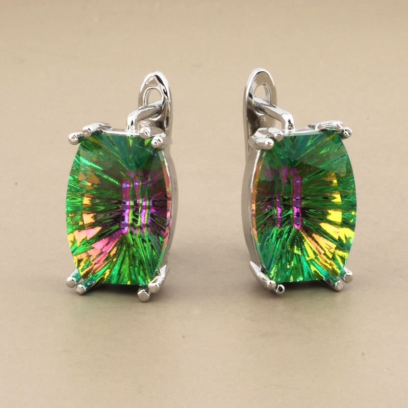 Nueva Venta caliente transfronteriza europea y americana de lujo exquisito cristal brillante color rosa oro oído hebilla pendientes mujer fábrica al por mayor