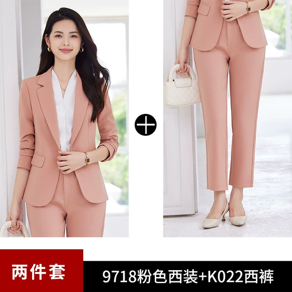 Fuchsia classic suit jacket, trousers