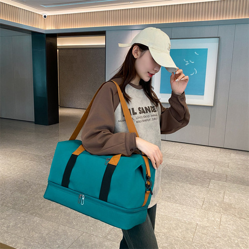 Cross-border new style yoga fitness bag, wet and dry separation, large capacity, unisex leisure travel bag, single shoulder or cross-body travel bag